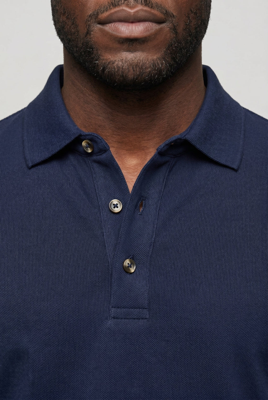 Men's linen blend polo — pique short sleeve slim — casual weekend
