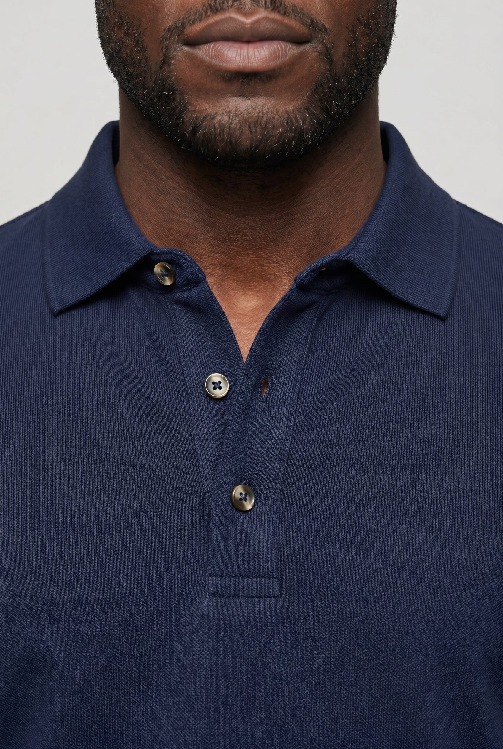 Men's linen blend polo — pique short sleeve slim — casual weekend