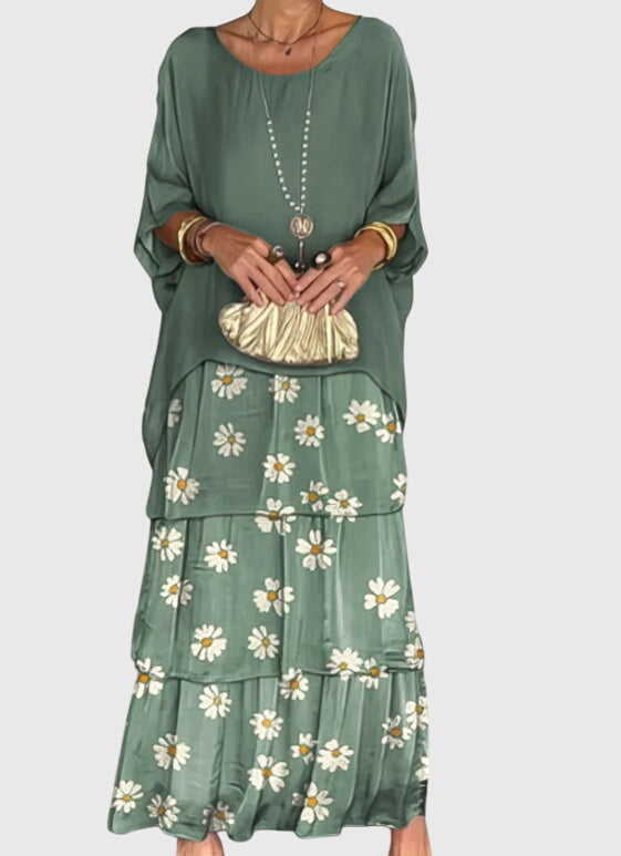 Women’s long dress — relaxed fit button up | wedding formal events