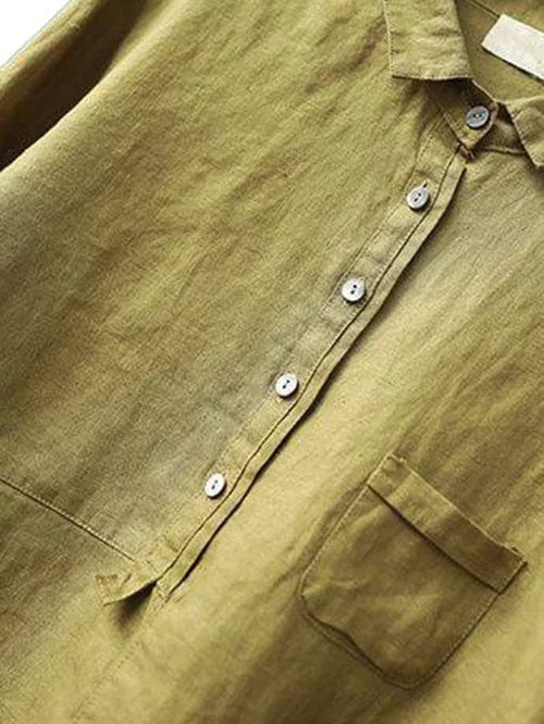 Women’s button up blouse — asymmetrical hem shirt | casual wear