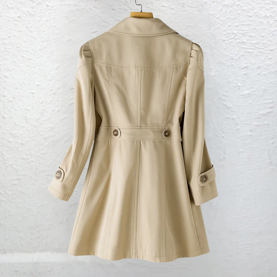 Women's Trenchcoat for Women Vintage Fitted Outerwear Spring