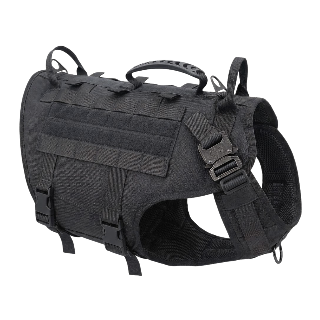 Tactical Dog Harness Military Nylon No Pull Vest With Molle Pouches and Handle