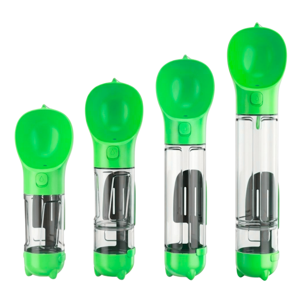 Portable Dog Water Bottle with Food Feeder Bowl and Waste Bag Dispenser
