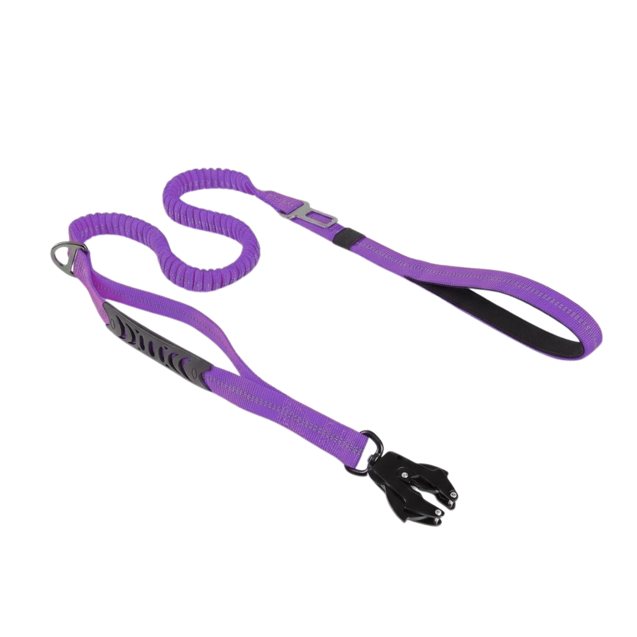 Tactical Bungee Dog Leash with Shock Absorbing Lead and Dual Padded Control Handles