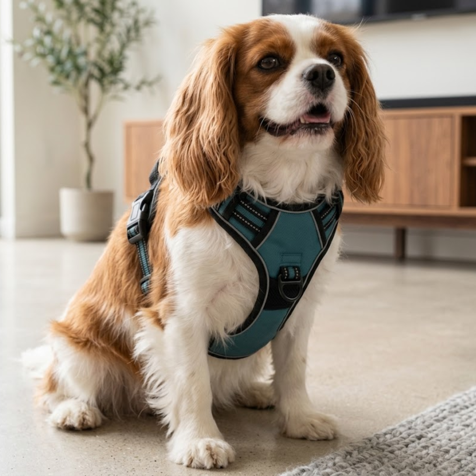 Reflective No-Pull Dog Harness with Control Handle and Adjustable Mesh Vest