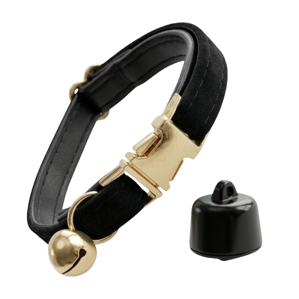 Smart Pet Tracker with Adjustable Velvet Collar and Bell for Dogs and Cats