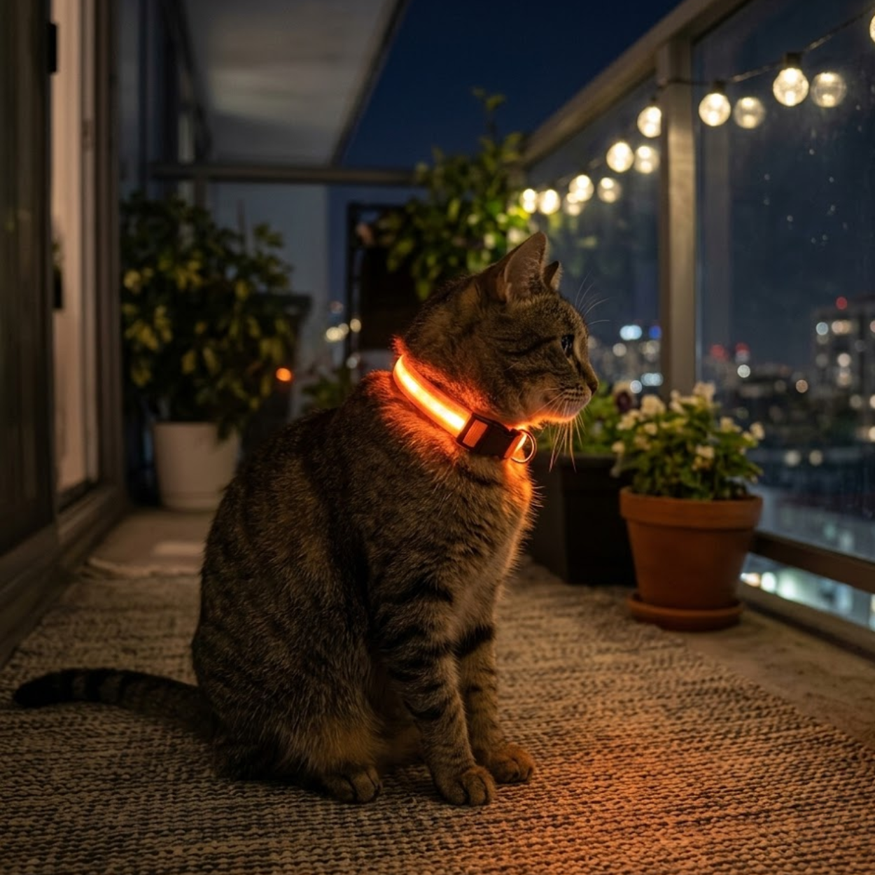 LED Glowing Dog Collar USB Rechargeable Nylon Light Up Pet Safety Harness Adjustable