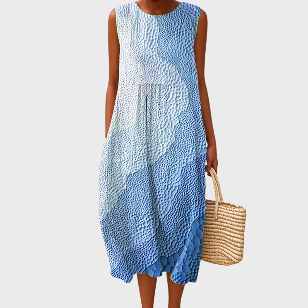 Women's midi dress — relaxed sleeveless cut | casual daily wear