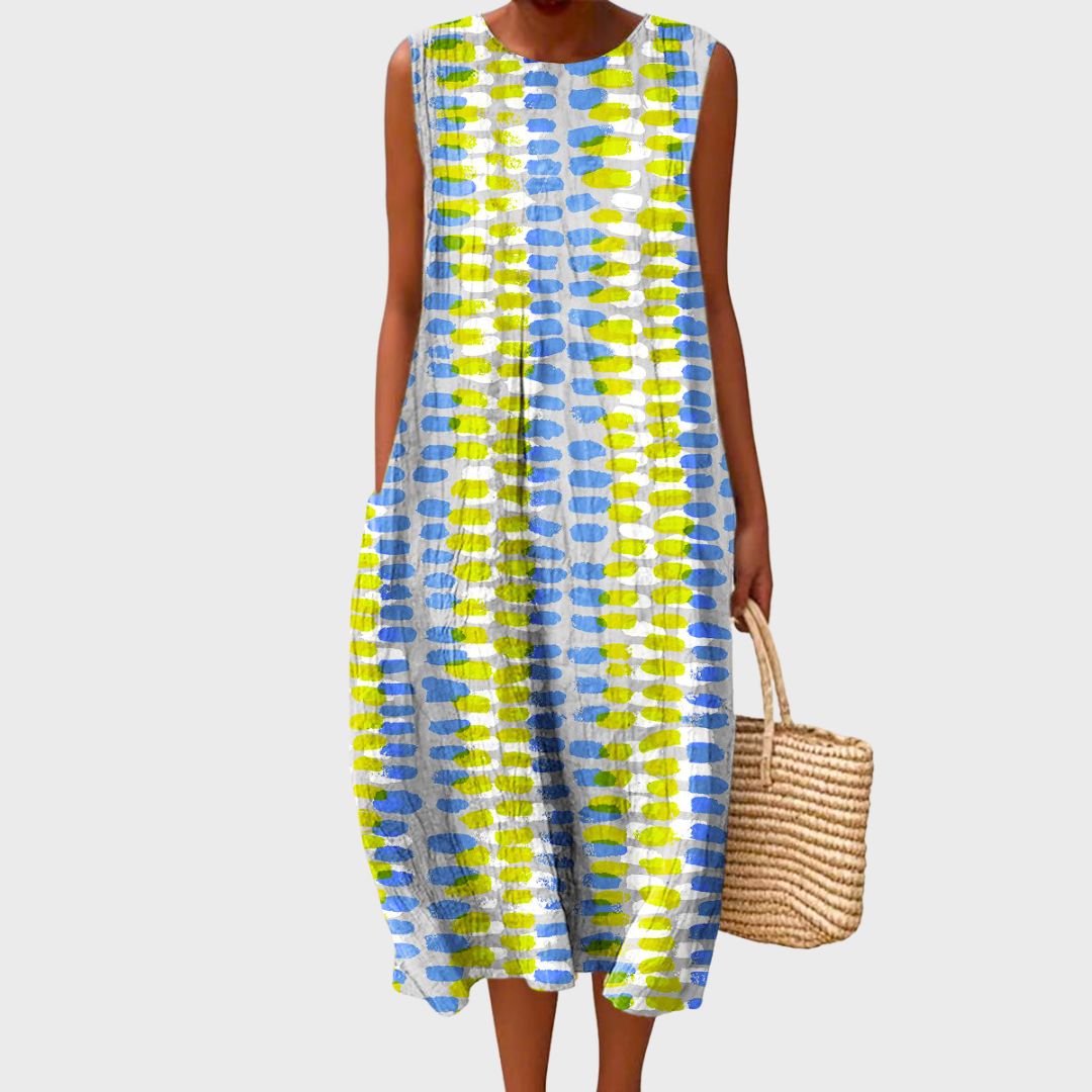 Women's midi dress — relaxed sleeveless cut | casual daily wear