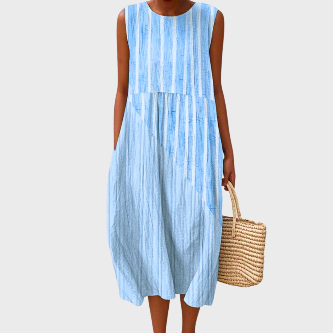 Women's midi dress — relaxed sleeveless cut | casual daily wear