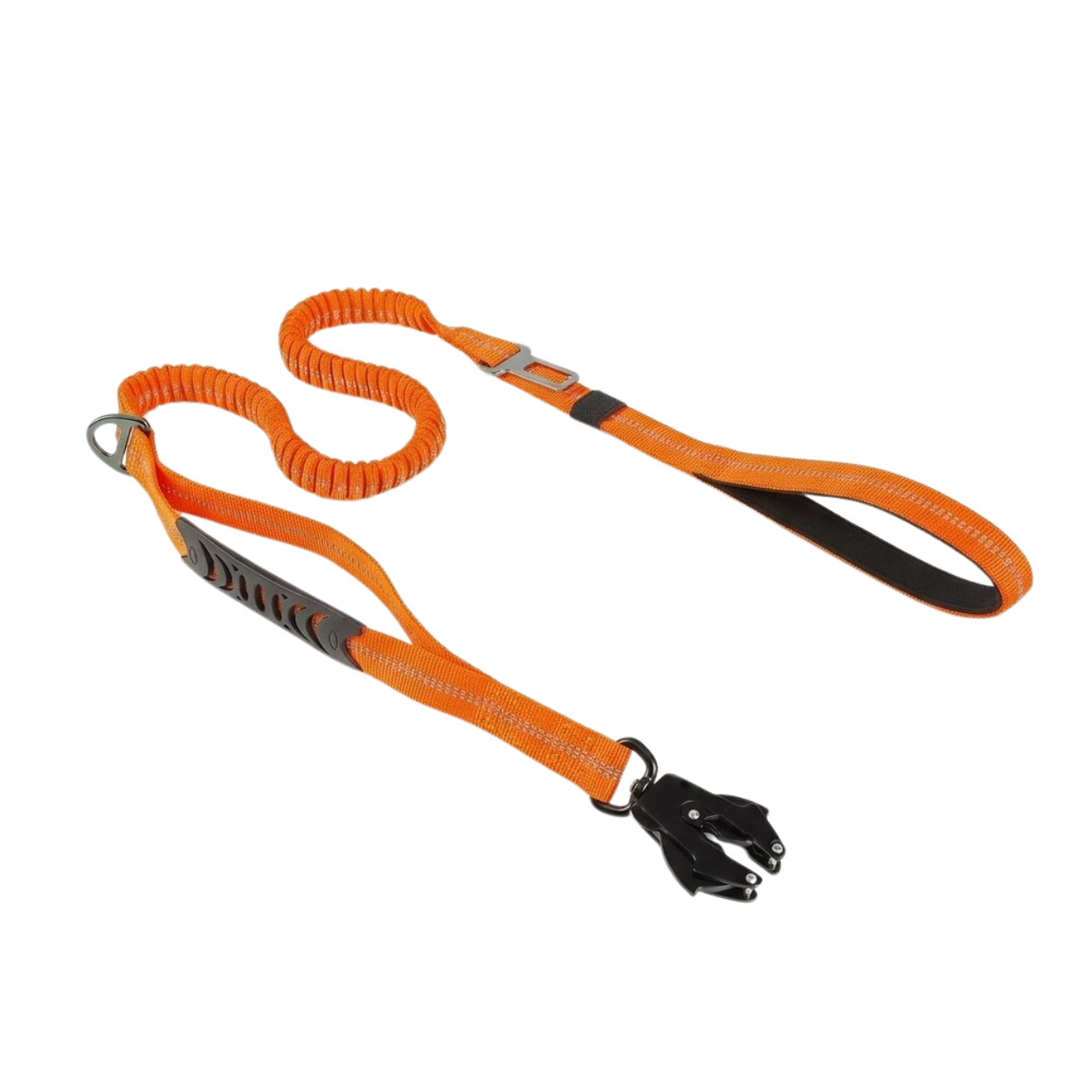 Tactical Bungee Dog Leash with Shock Absorbing Lead and Dual Padded Control Handles