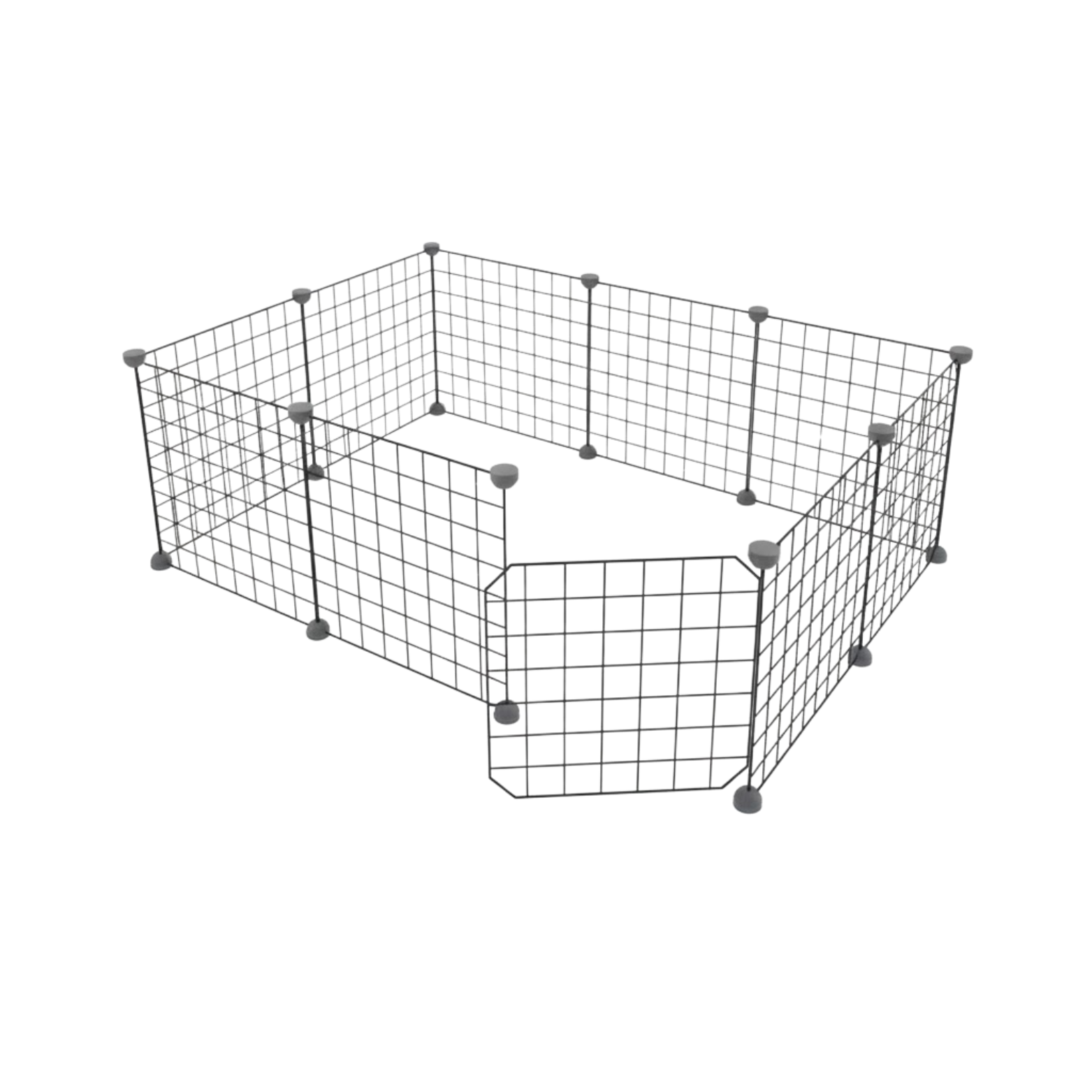 Metal Wire Dog Playpen Modular Indoor Pet Fence Panels with Door