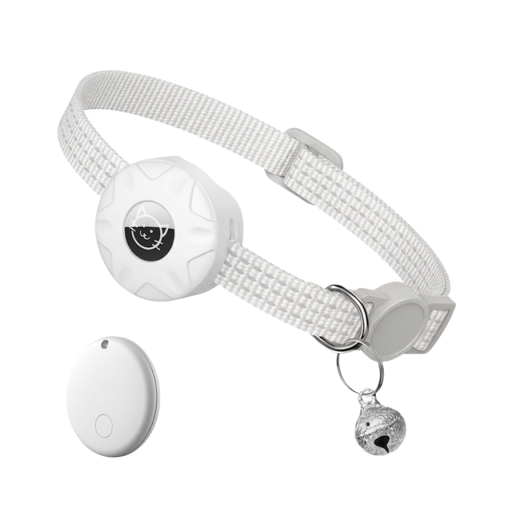 Reflective Cat Collar with Integrated GPS Tracker Holder and Breakaway Safety Buckle