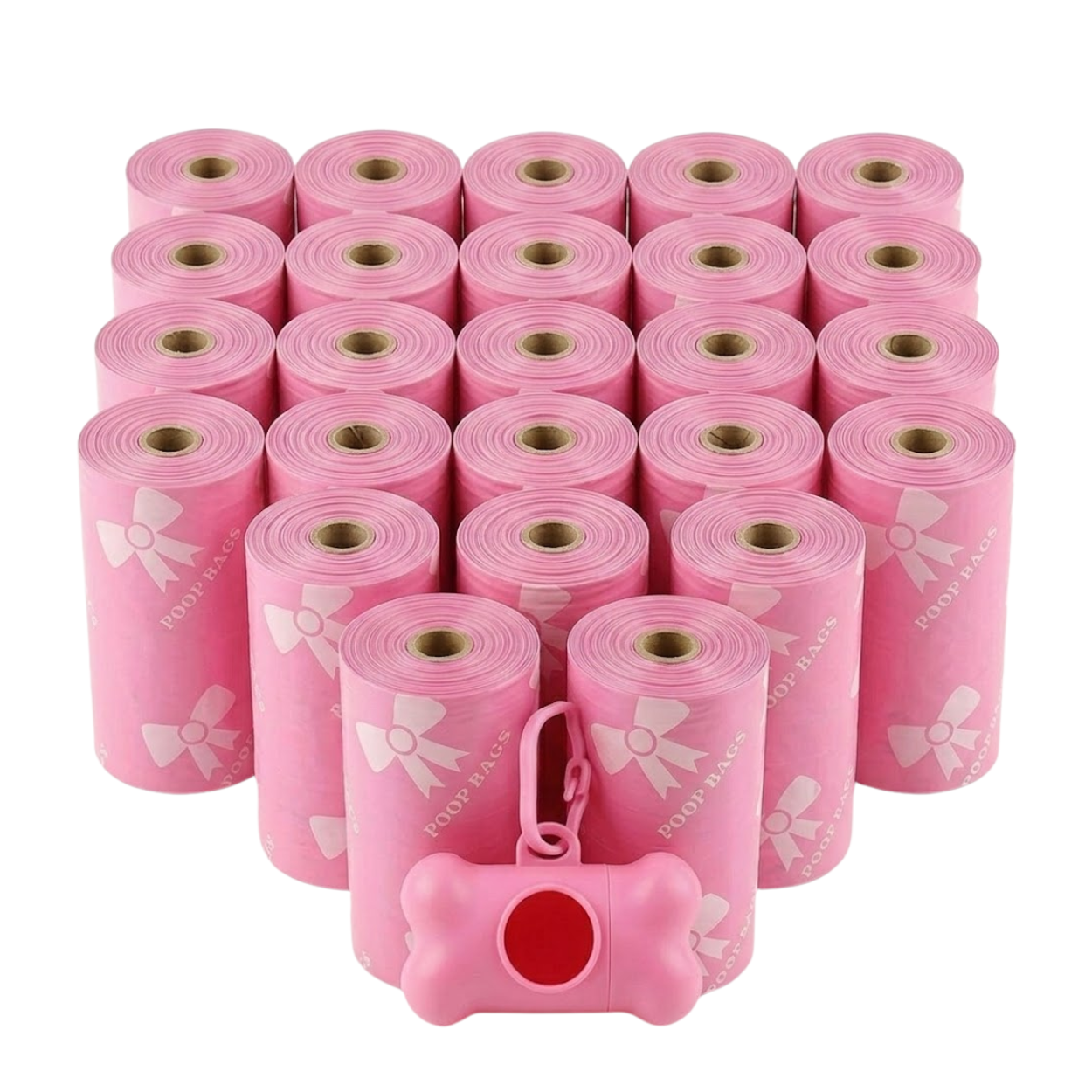 Leak-proof Dog Poop Bags with Bone Dispenser for Pet Waste Cleaning