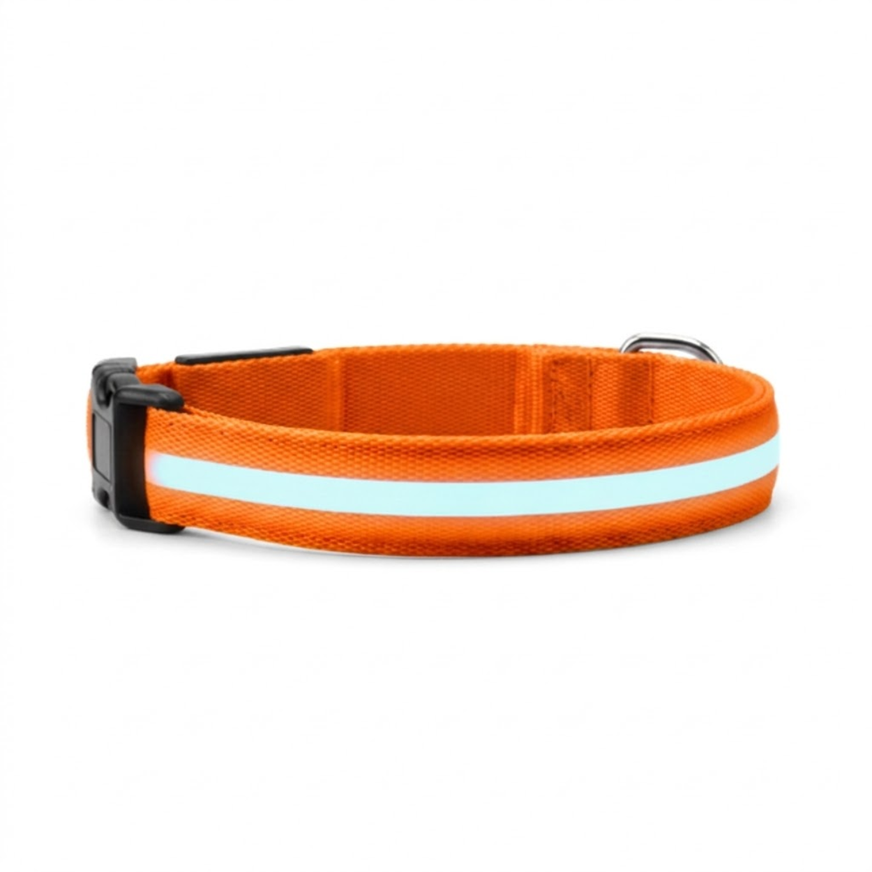LED Glowing Dog Collar USB Rechargeable Nylon Light Up Pet Safety Harness Adjustable