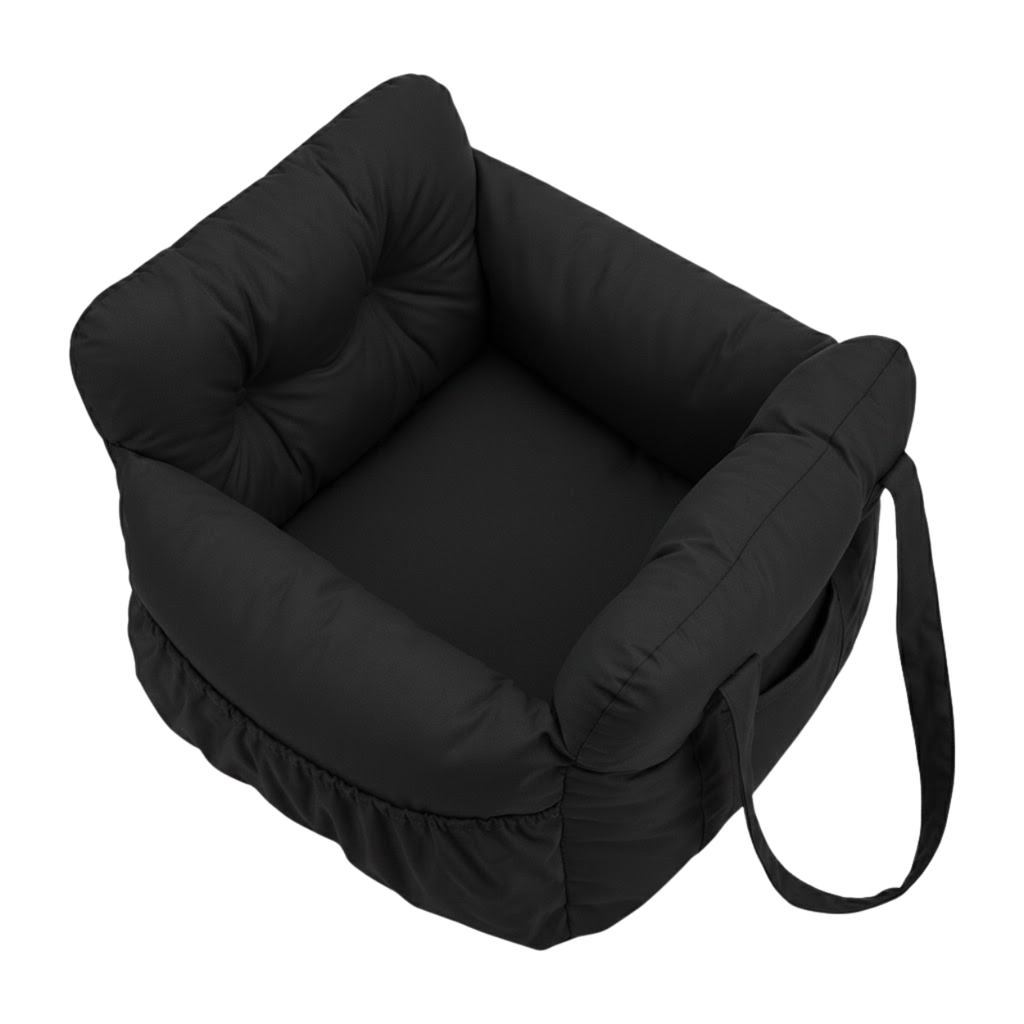 Dog Car Seat Bed with Safety Belt and Secure Straps for Travel