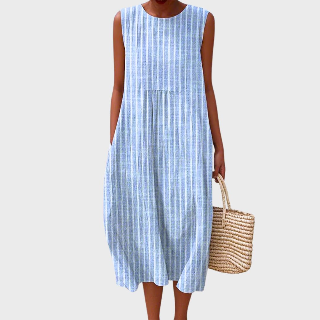 Women's midi dress — relaxed sleeveless cut | casual daily wear