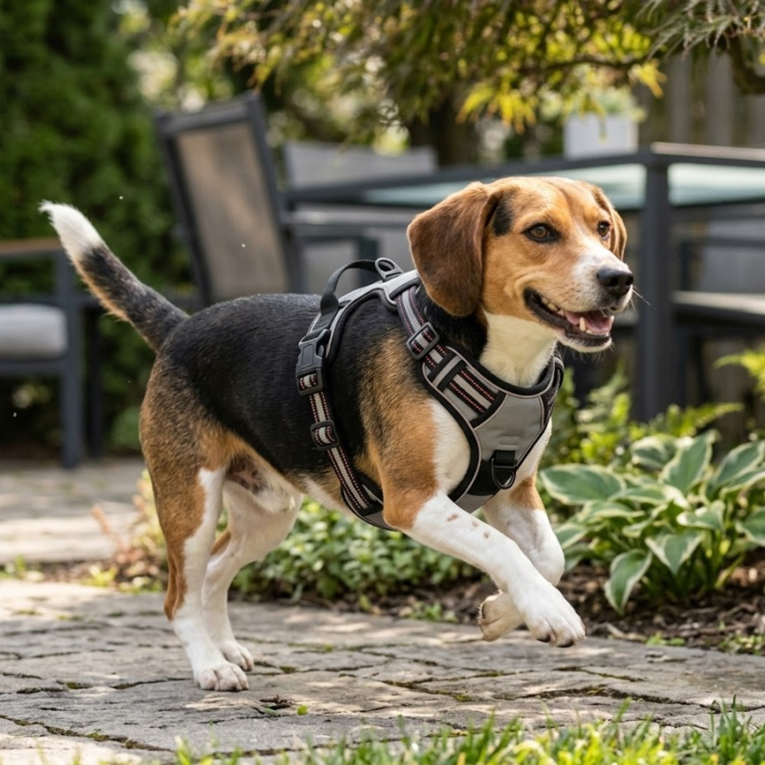 Reflective No-Pull Dog Harness with Control Handle and Adjustable Mesh Vest