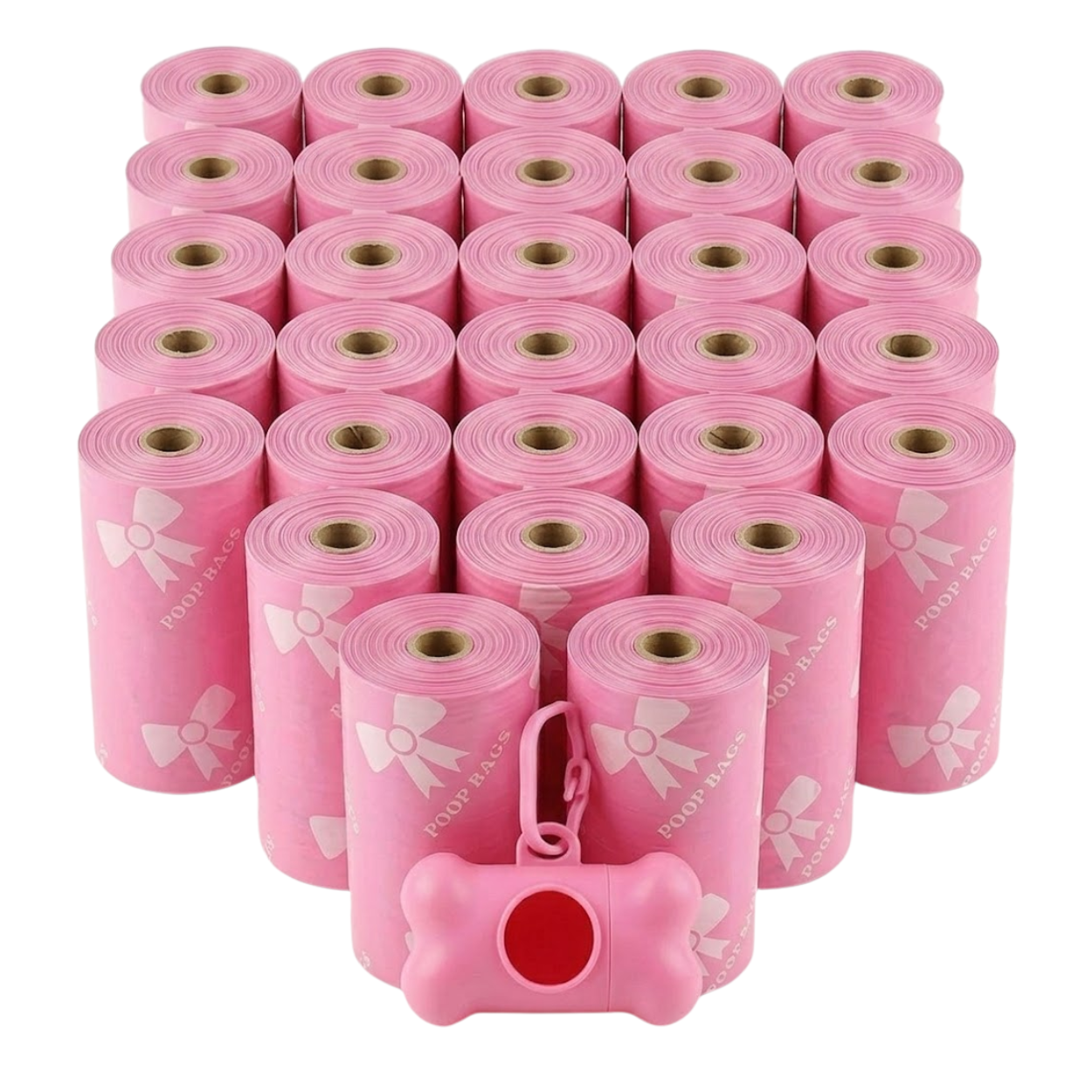 Leak-proof Dog Poop Bags with Bone Dispenser for Pet Waste Cleaning