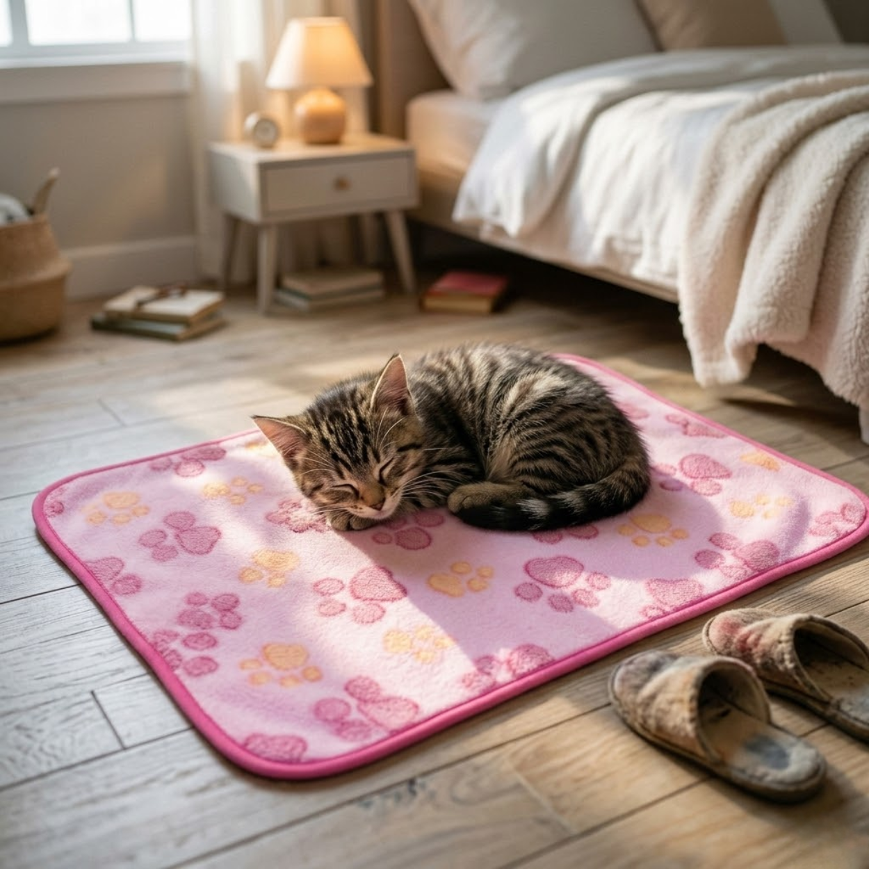 Soft Flannel Pet Blanket Breathable Coral Fleece Sleeping Mat for Dogs and Cats
