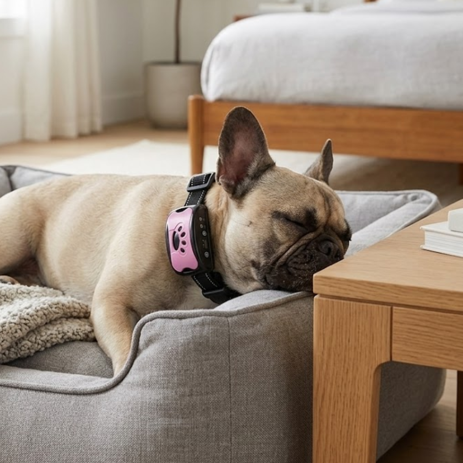Anti Bark Collar with Vibration and Sound Rechargeable Nylon Training Band for Dogs