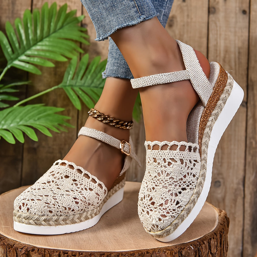 Women's adjustable sandals - breathable mesh straps beach vacation