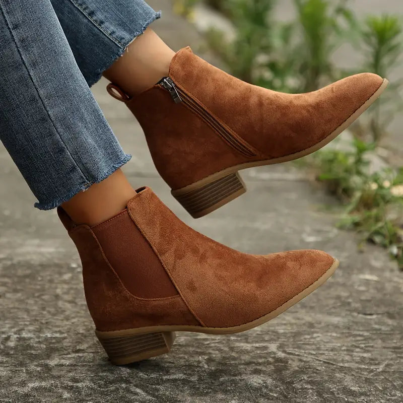 Men's Chelsea Boots Suede Pull On Comfortable Fit Durable Casual Formal