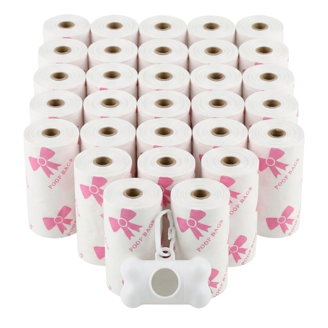 Leak-proof Dog Poop Bags with Bone Dispenser for Pet Waste Cleaning