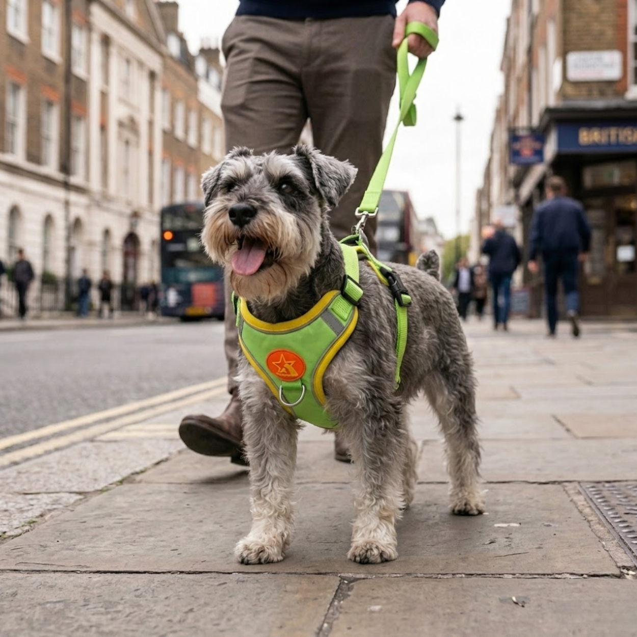 Reflective Nylon Dog Harness and Leash Set with Breathable Soft Mesh Lining