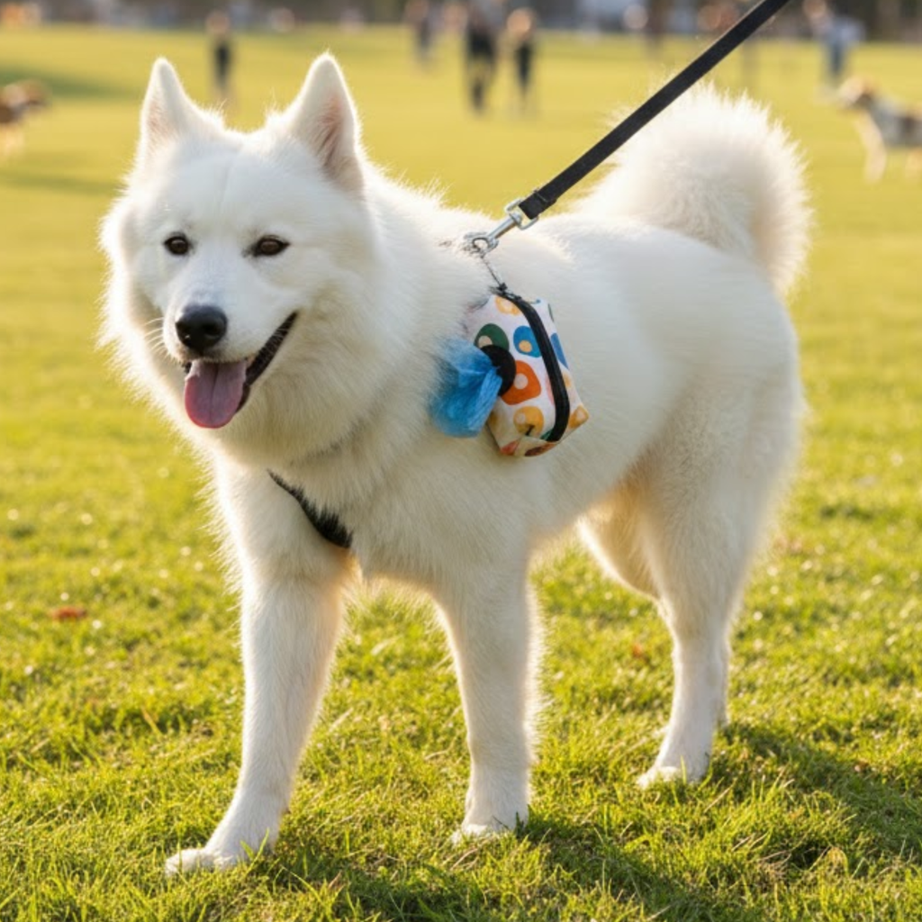 Dog Poop Bag Holder with Metal Carabiner Clip Waste Bag Dispenser for Leash