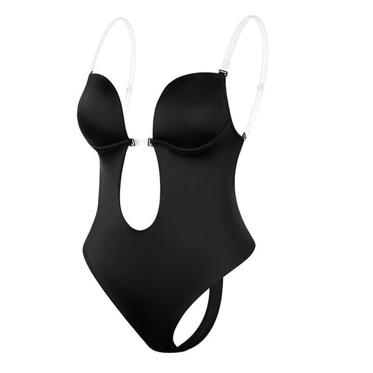 Backless Deep V Shaping Bodysuit Support