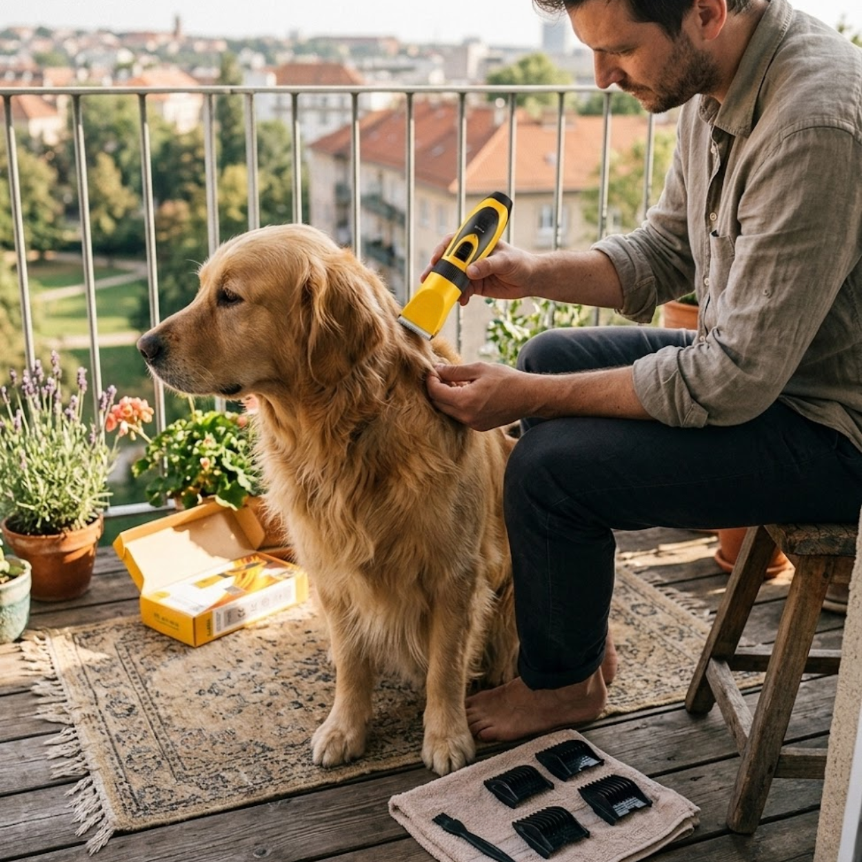 Professional Pet Hair Clippers Rechargeable Electric Dog Trimmer and Grooming Shaver