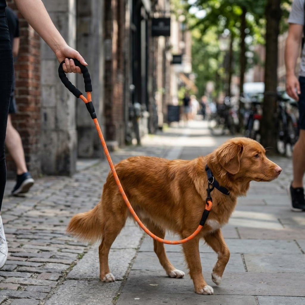 Reflective Long Dog Training Leash with Padded Foam Handle for Small to Large Dogs
