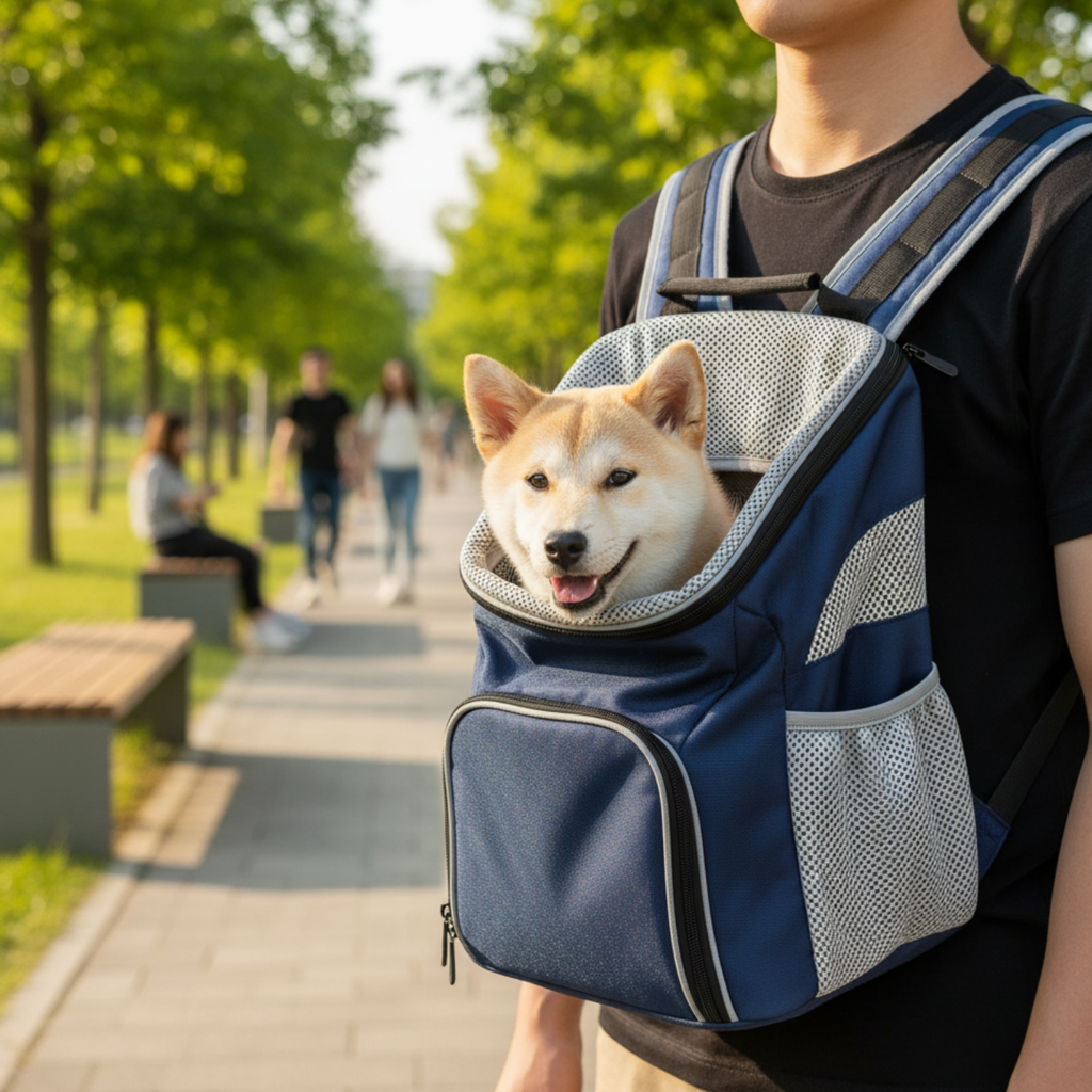 Thickened sponge pet carrier backpack for front or back travel