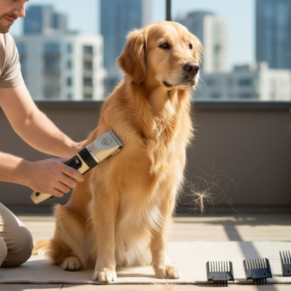 Pet Hair Clipper Professional Rechargeable Trimmer Shaver Set for Dogs and Cats