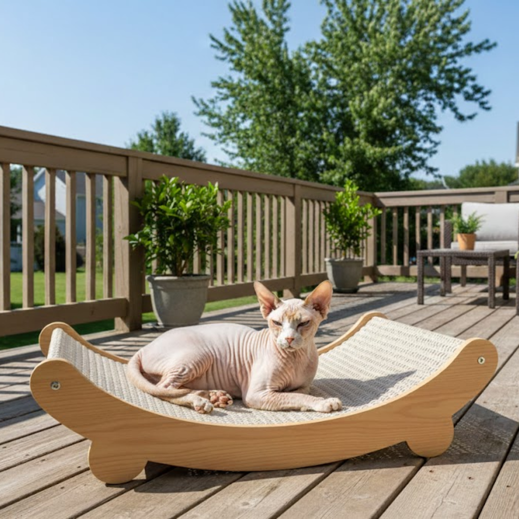 Wooden Cat Scratching Pads Multifunction Cats Sleeping Bed