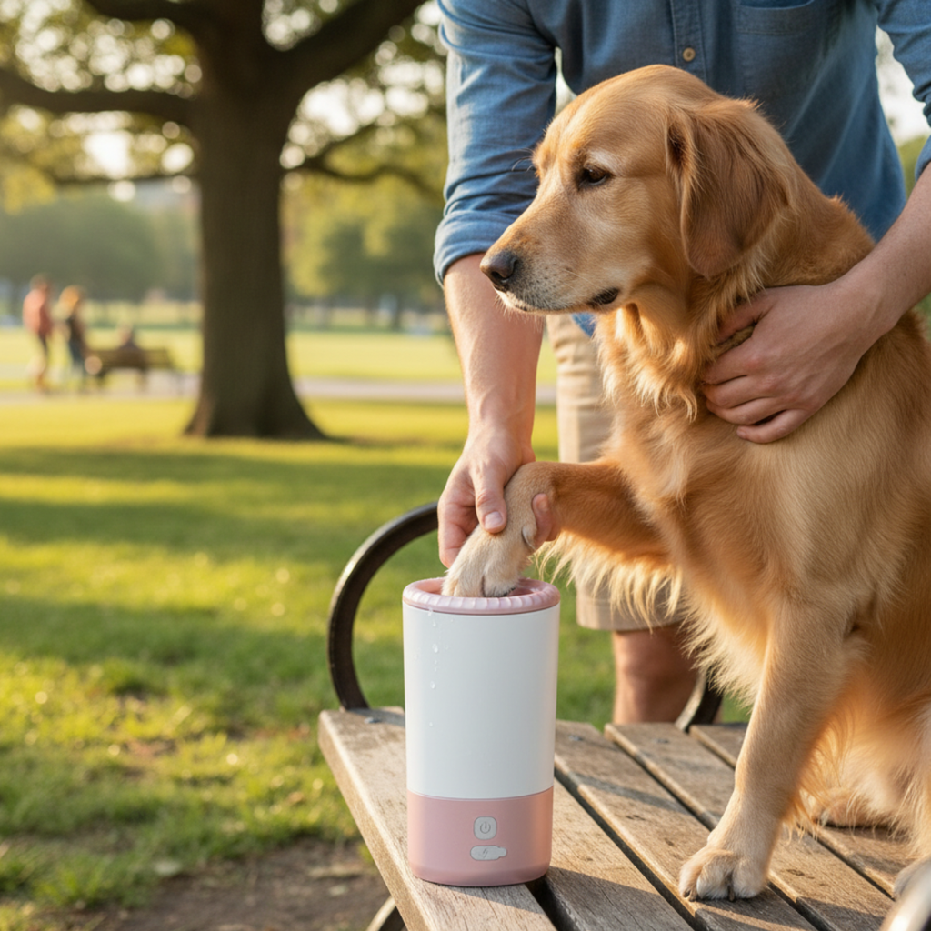 Electric Pet Paw Cleaner Automatic Dog Foot Washing Cup with USB Rechargeable Battery