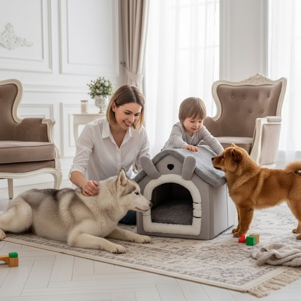 Pet Supplies Bed House Foldable Removable Washable Cat Puppy Cave Sofa