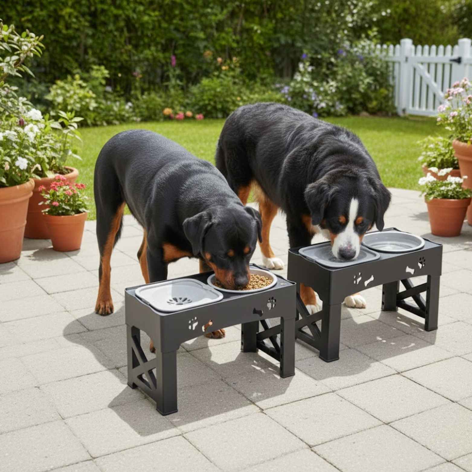 3-in-1 Pet Feeder Slow Feed Bowls Double Foldable