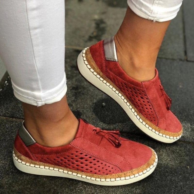Women’s slip on sneakers — ventilated knit mesh | casual daily wear