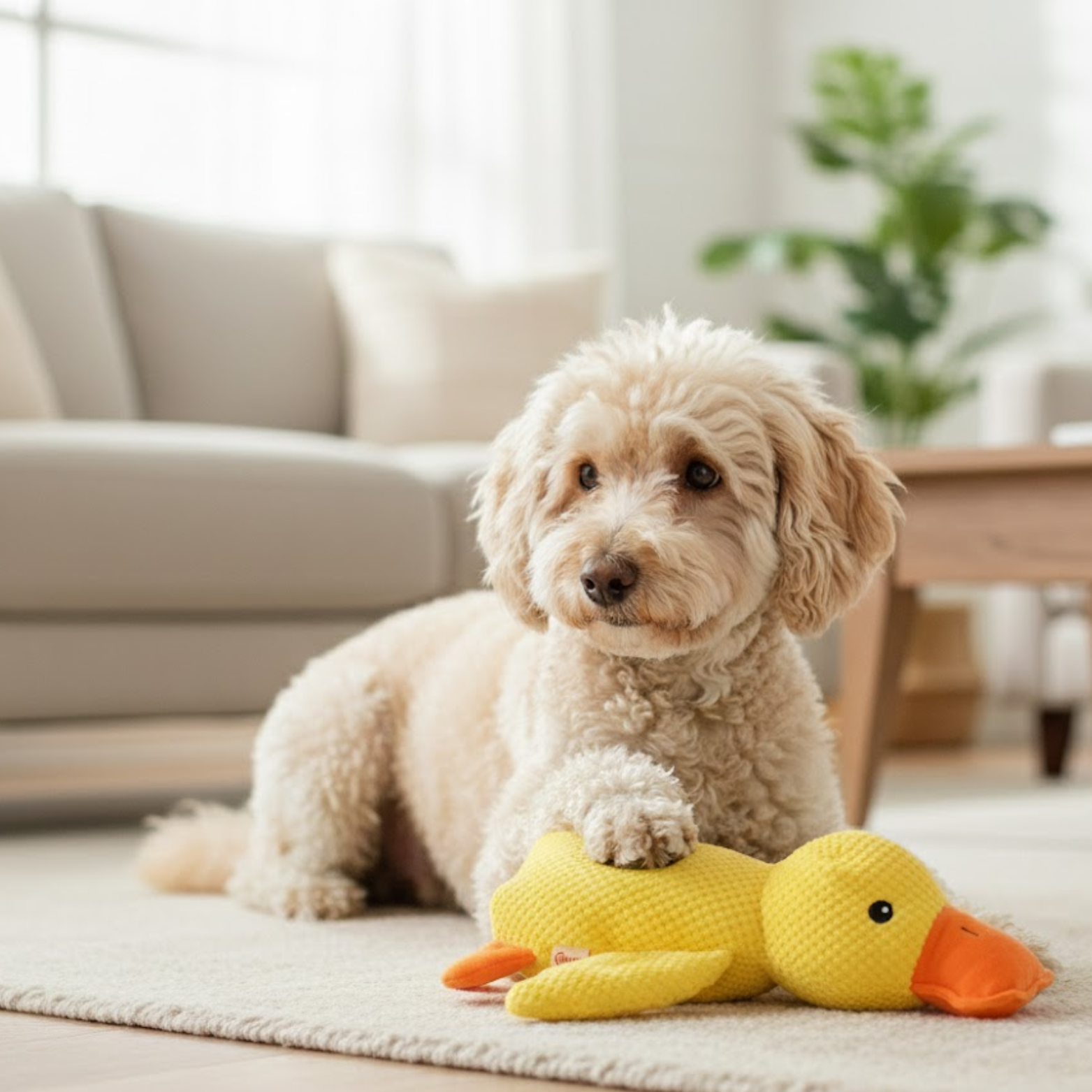 HOOPET Dog Sleeping Toy Duck Chew Sounding Interactive
