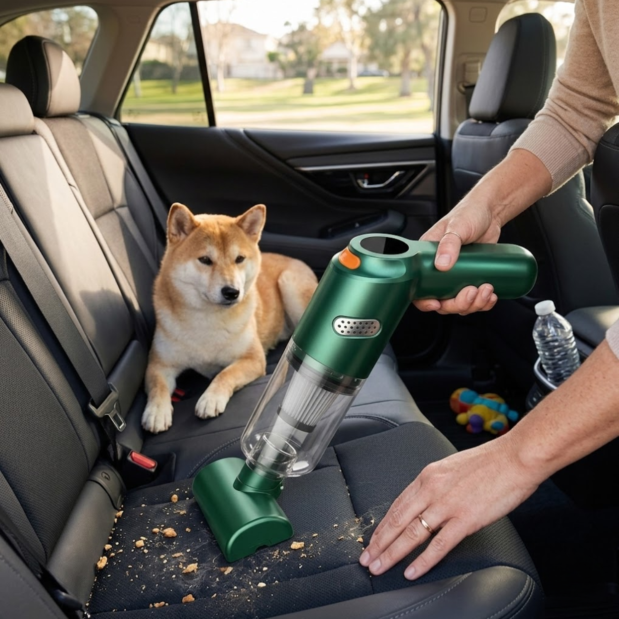 Handheld Cordless Car Vacuum Cleaner 15000Pa Strong Suction Portable Pet Hair Absorber