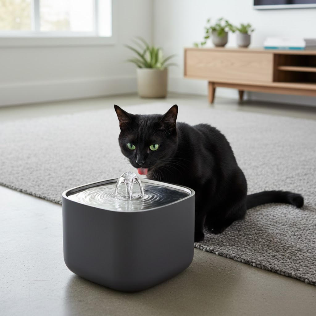 Auto Recirculate Filter Cat Water Fountain Dispenser