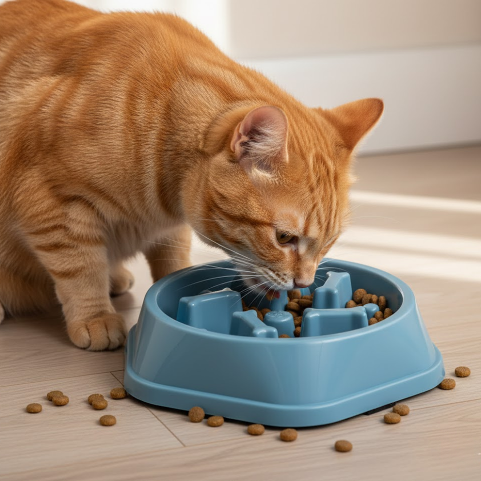 Pet Cat Dog Slow Food Bowl Anti-choking Non-slip