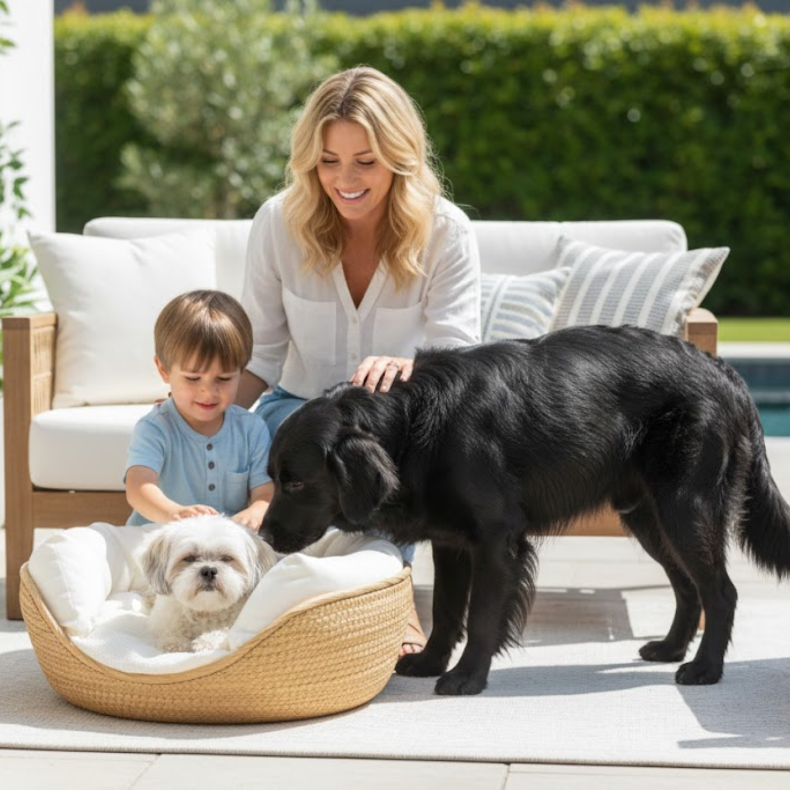 Pet Bed Soft Cat Kennel Dog Beds Sofa Bamboo Weaving
