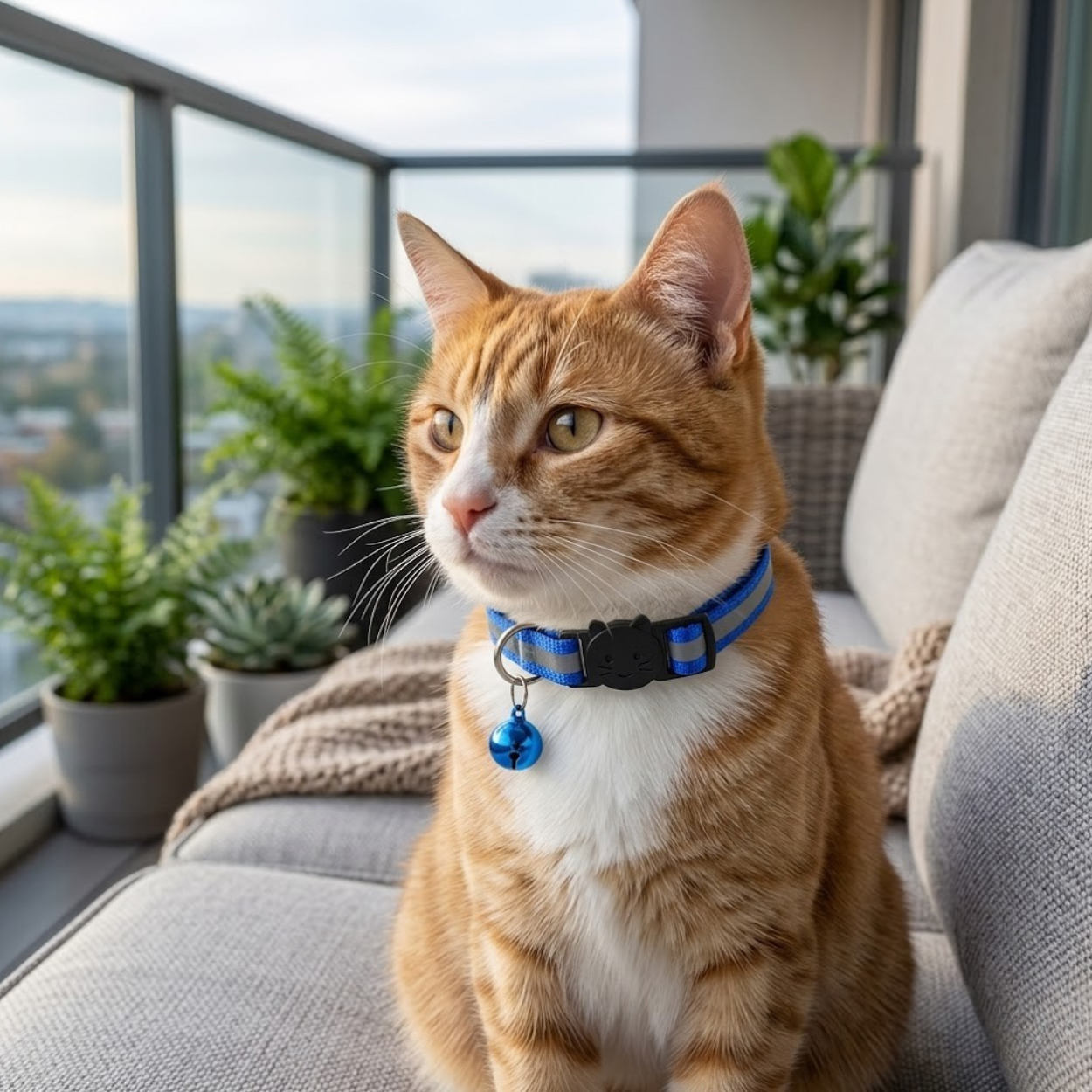 Reflective Cat Collar with Bell and Breakaway Buckle for Small Dogs and Kittens