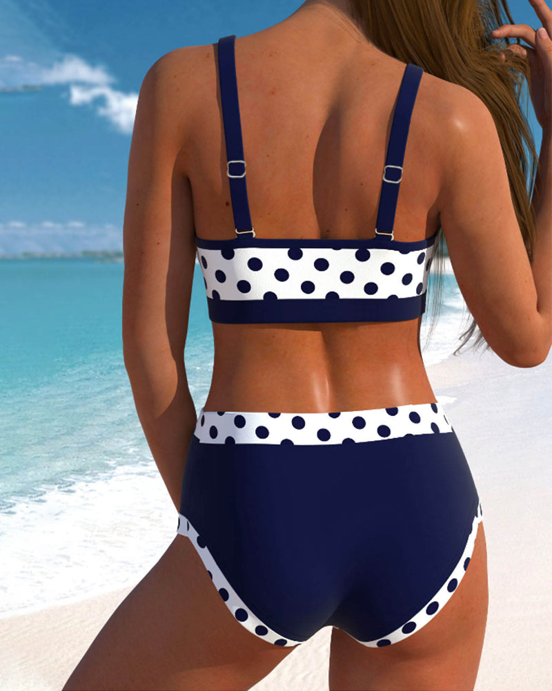 High-waist bikini set — two-piece swimsuit for beach and vacation