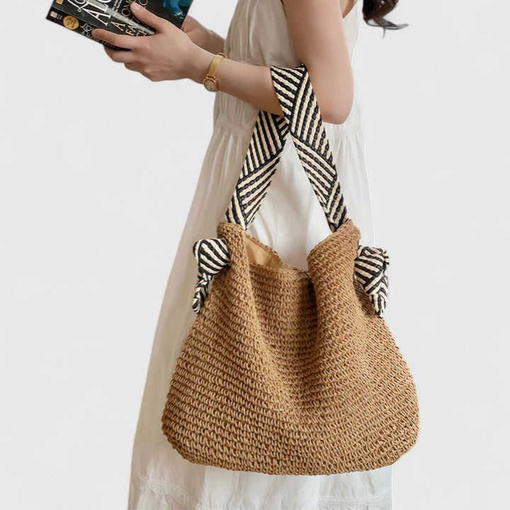 Large woven shoulder bag bohemian style