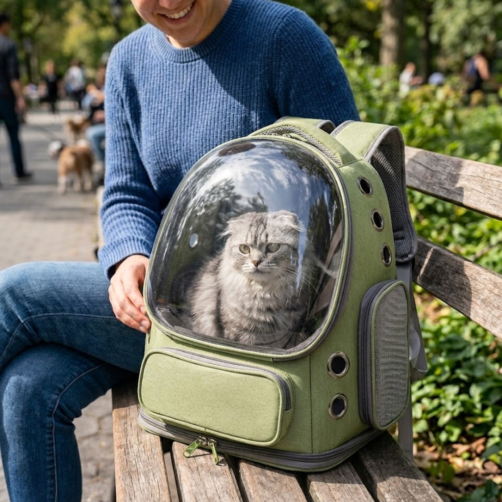 Transparent Pet Cat Carrier Backpack Breathable Outdoor Travel Bag for Small Dogs