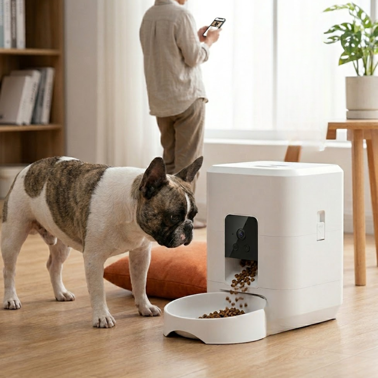 Automatic Pet Feeder with Wi-Fi Camera and Remote App Control for Cats and Dogs